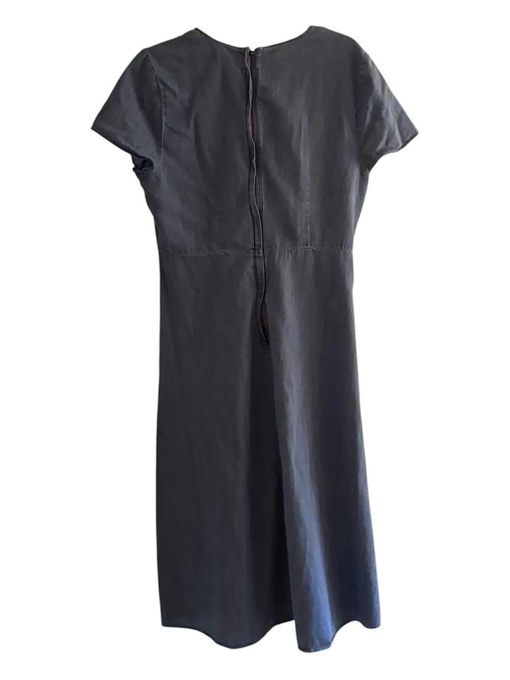 Classic Black Short-Sleeve Madewell Midi Dress Size 10